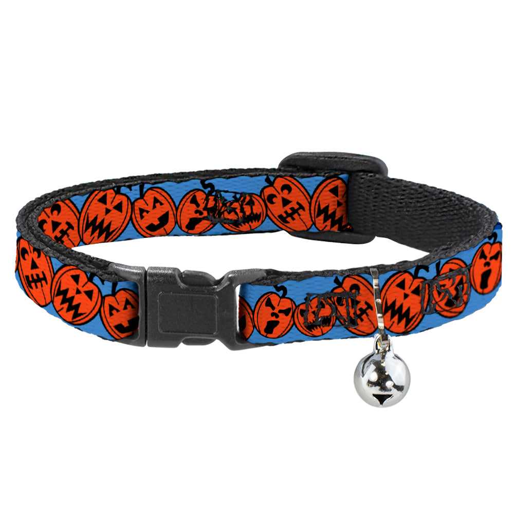 Cat Collar Breakaway - Jack-o'-Lanterns Blue Breakaway Cat Collars Buckle-Down   