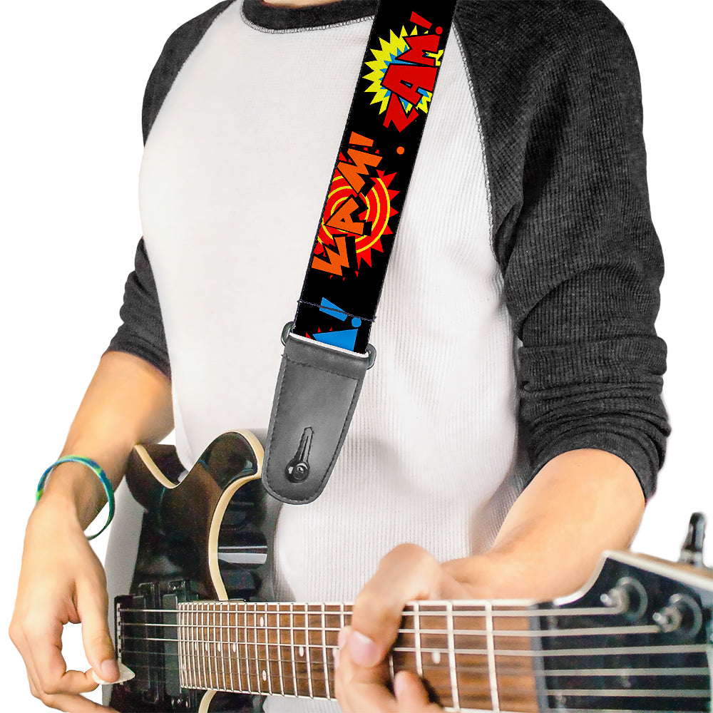 Guitar Strap - Sound Effects Black Multi Color Guitar Straps Buckle-Down   