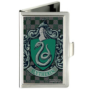 Business Card Holder - SMALL - Harry Potter SLYTHERIN Crest FCG Green Gray Business Card Holders Harry Potter Default Title