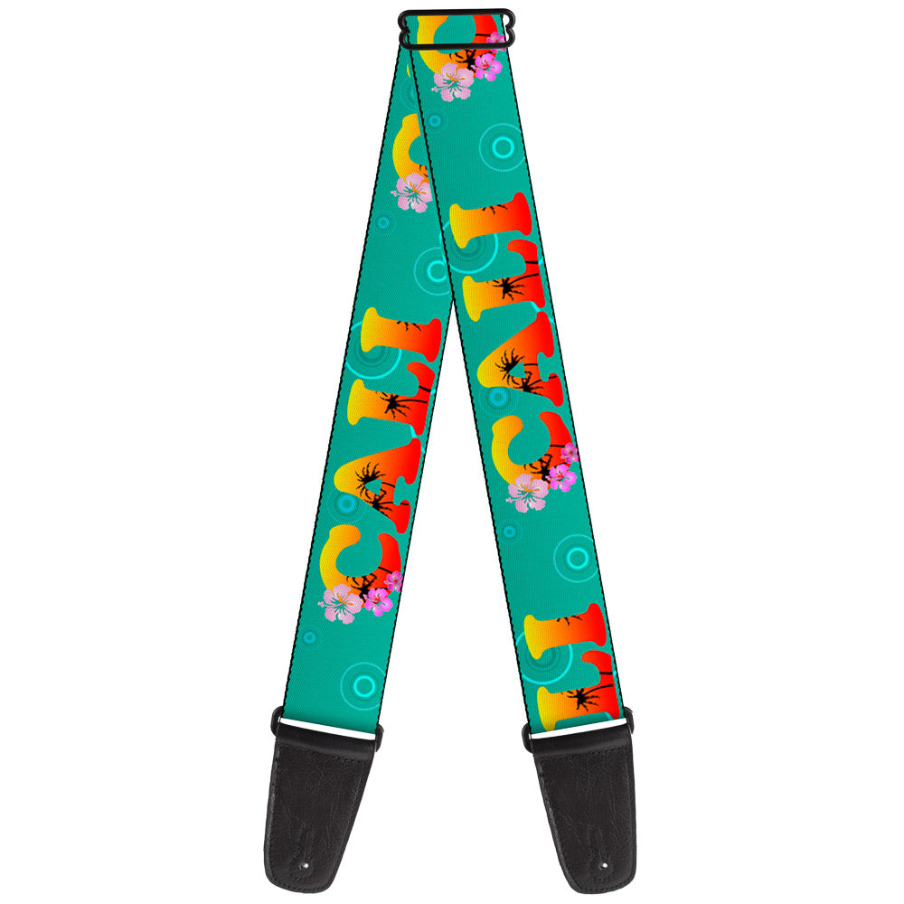 Guitar Strap - CALI Tropical Aqua Multi Color Guitar Straps Buckle-Down   