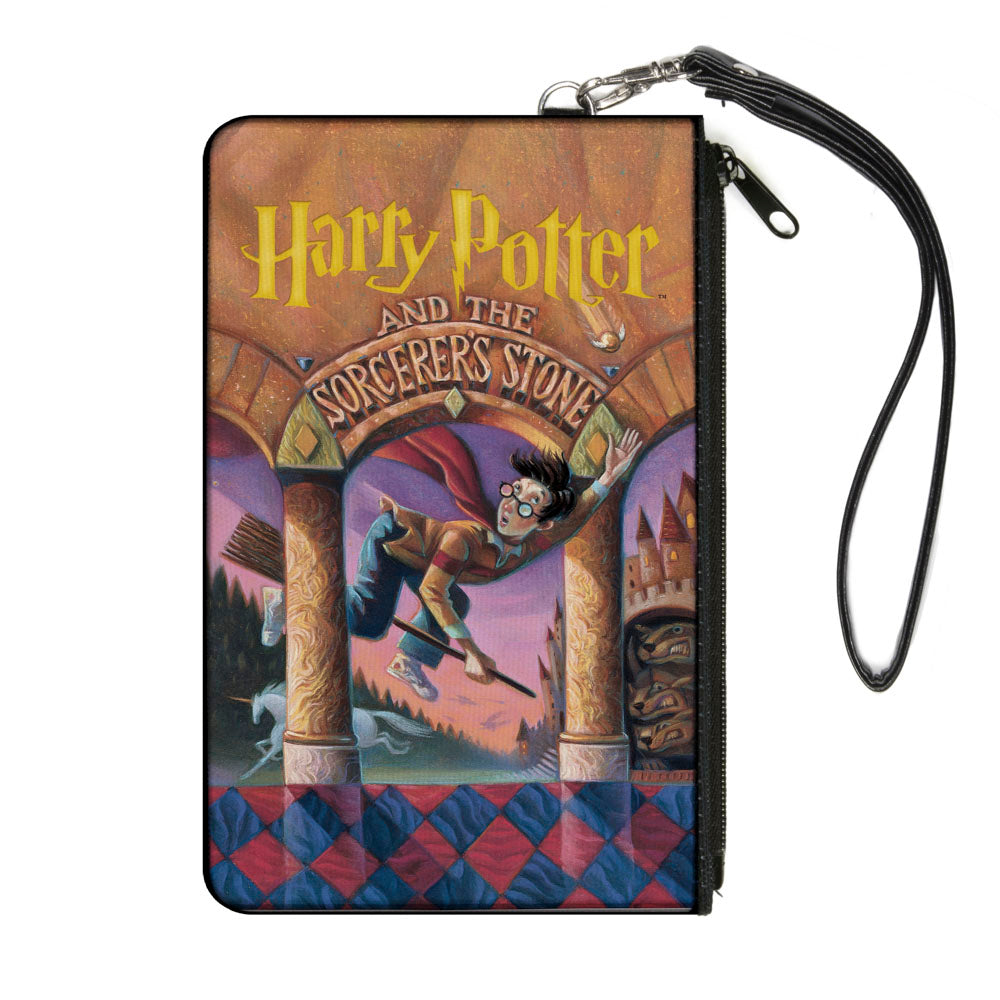 Canvas Zipper Wallet - LARGE - Harry Potter and the Sorcerer's Stone Book Cover Drawing Canvas Zipper Wallets Harry Potter