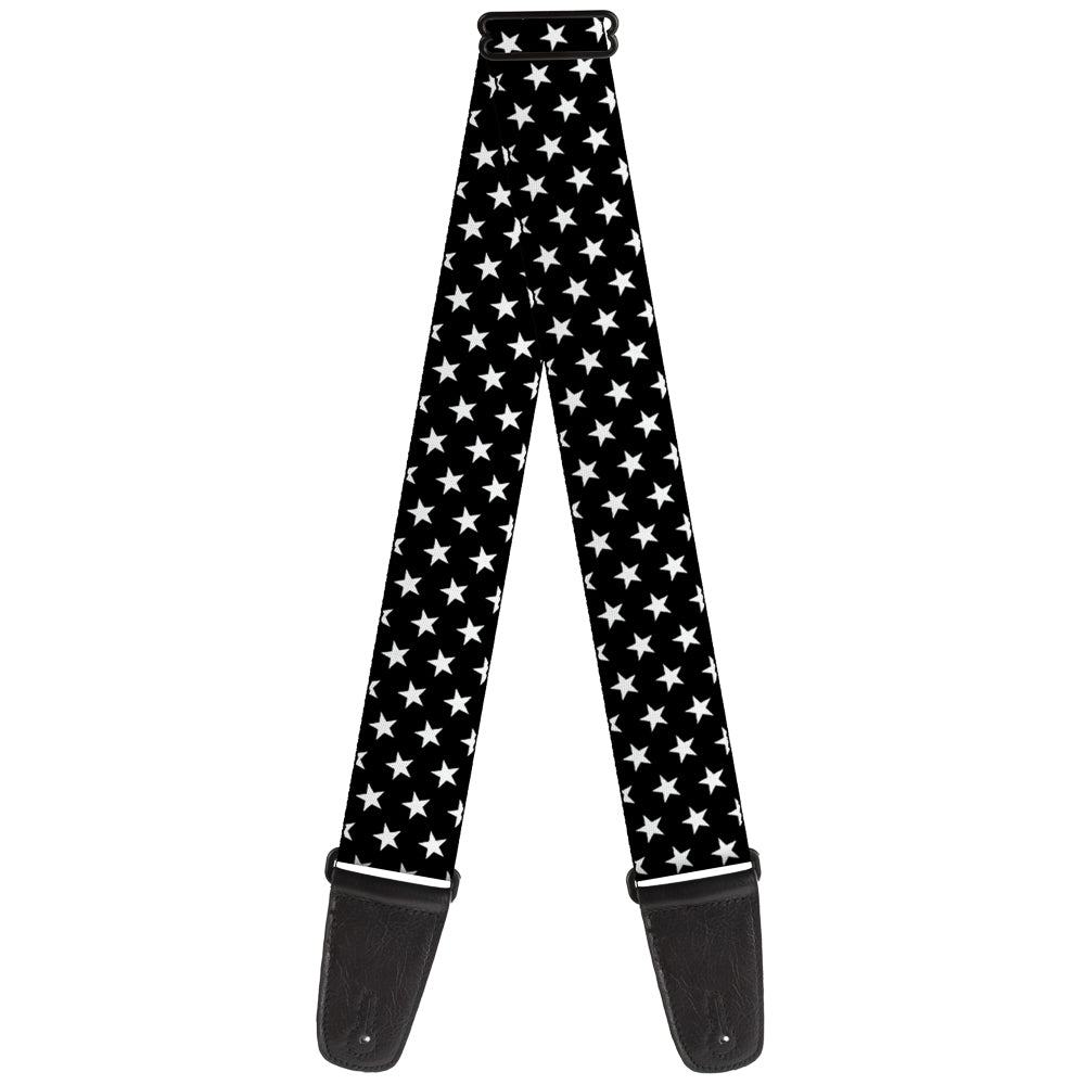 Guitar Strap - Mini Stars3 Black White Guitar Straps Buckle-Down   