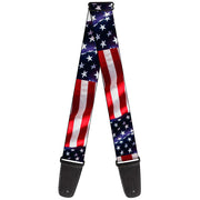 Guitar Strap - American Flag Vivid CLOSE-UP Guitar Straps Buckle-Down   
