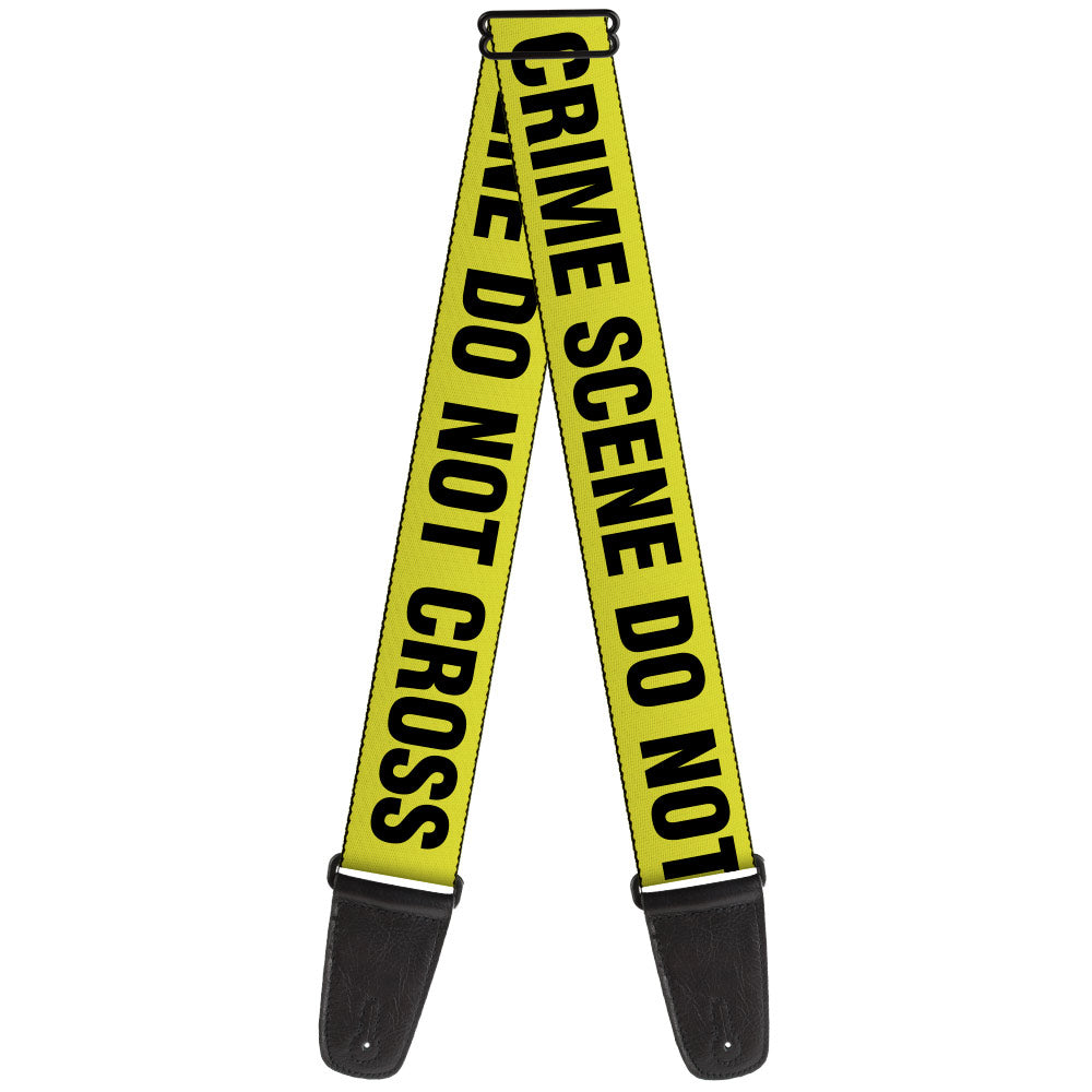 Guitar Strap - CRIME SCENE DO NOT CROSS Yellow Black Guitar Straps Buckle-Down   