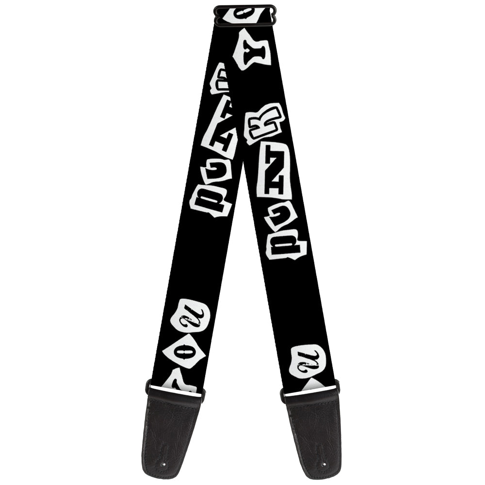Guitar Strap - Punk You Black White Guitar Straps Buckle-Down   