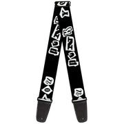 Guitar Strap - Punk You Black White Guitar Straps Buckle-Down   