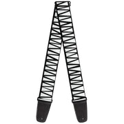 Guitar Strap - Zig Zag Doodle Black White Guitar Straps Buckle-Down   