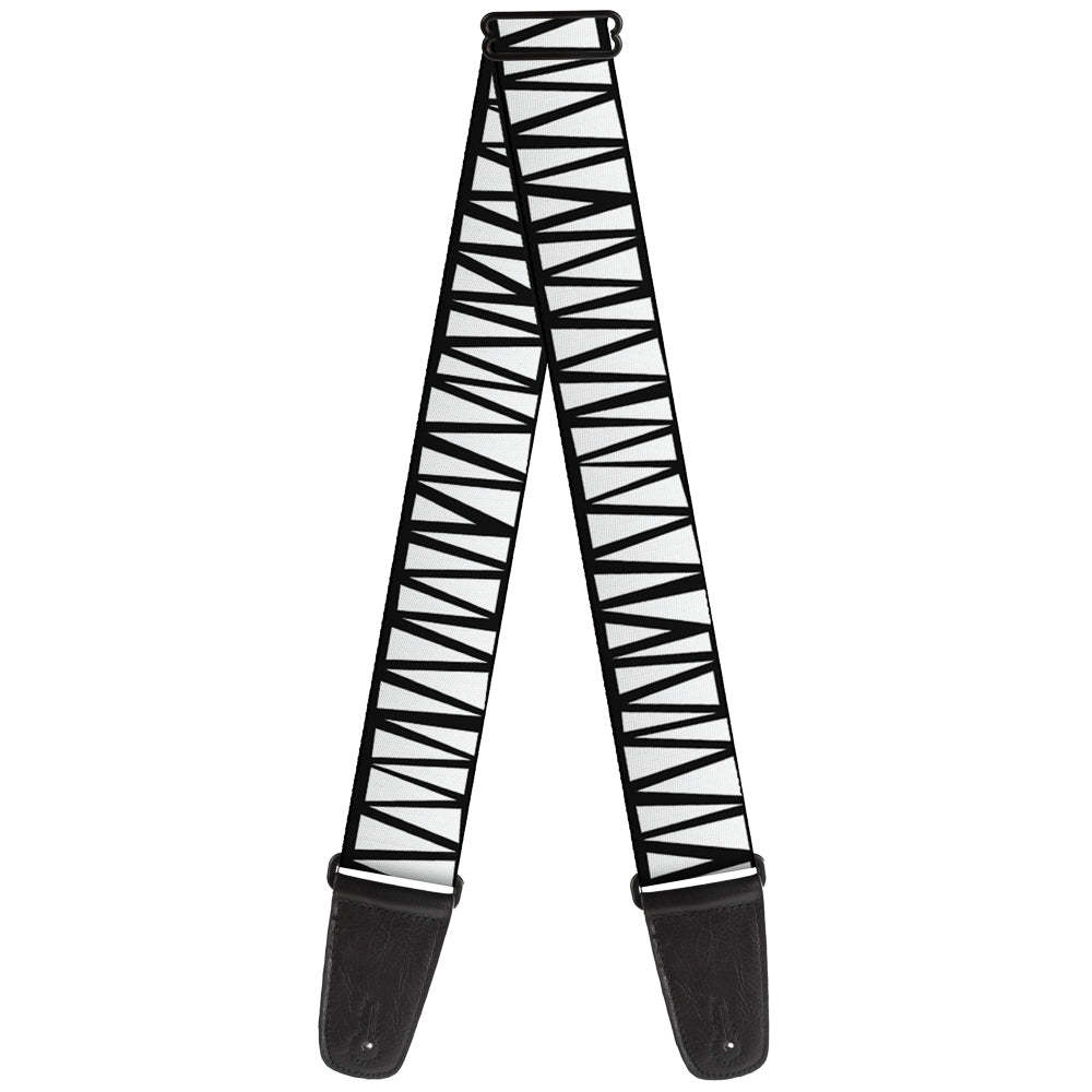 Guitar Strap - Zig Zag Doodle Black White Guitar Straps Buckle-Down   