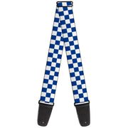 Guitar Strap - Checker BlueKU White Guitar Straps Buckle-Down   