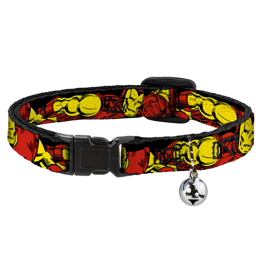 Cat Collar Breakaway - THE INVINCIBLE IRON MAN Action Poses Black Red Yellow Breakaway Cat Collars Marvel Comics   