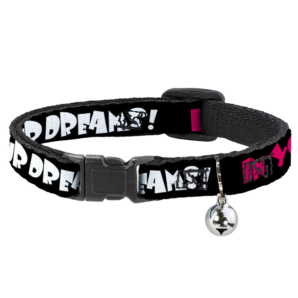 Cat Collar Breakaway - IN YOUR DREAMS! Black White Pink Breakaway Cat Collars Buckle-Down   