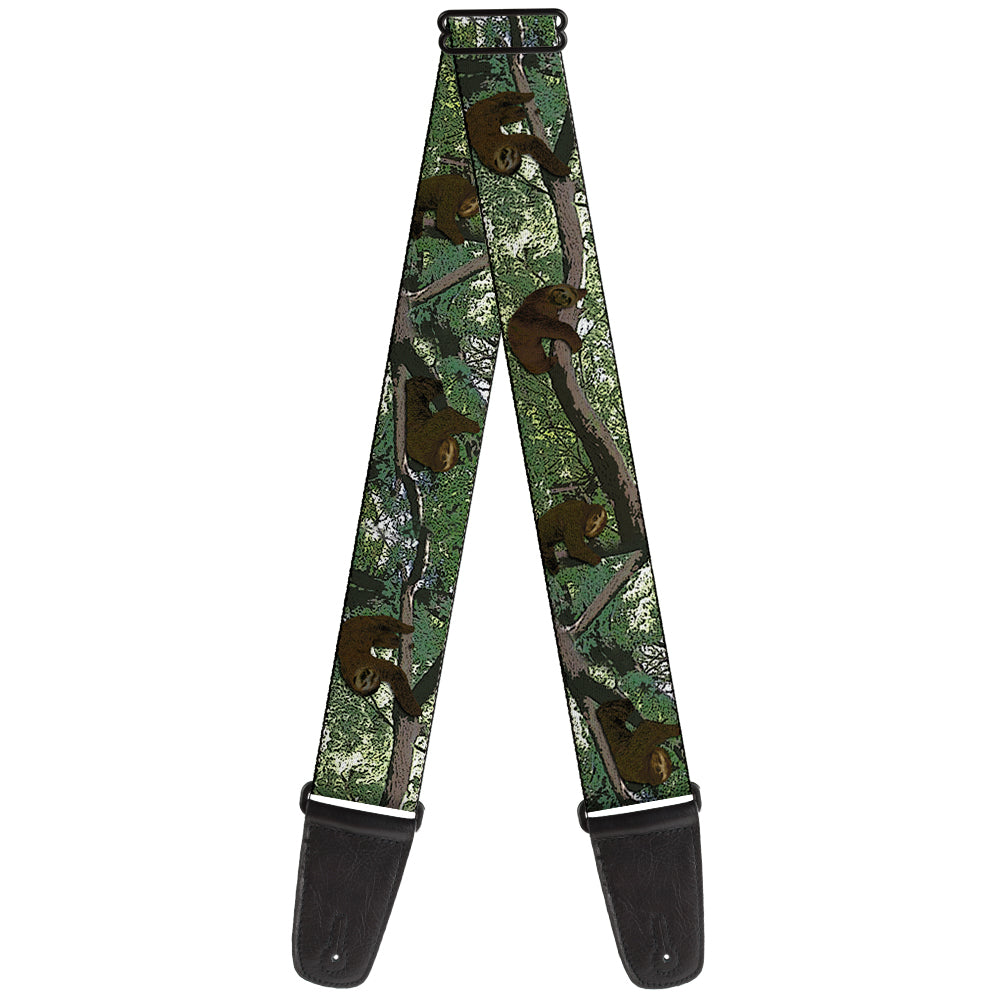 Guitar Strap - Sloth Tree Hanging Posterized Guitar Straps Buckle-Down   