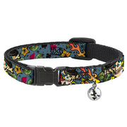 Cat Collar Breakaway - Death or Glory CLOSE-UP Gray Breakaway Cat Collars Buckle-Down   