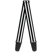 Guitar Strap - Stripes 3Black 2White Guitar Straps Buckle-Down   