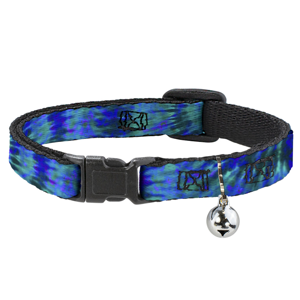 Cat Collar Breakaway - Tie Dye Green Blue Purple Breakaway Cat Collars Buckle-Down   