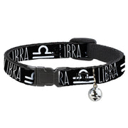 Cat Collar Breakaway - Zodiac LIBRA Symbol Black White Breakaway Cat Collars Buckle-Down   