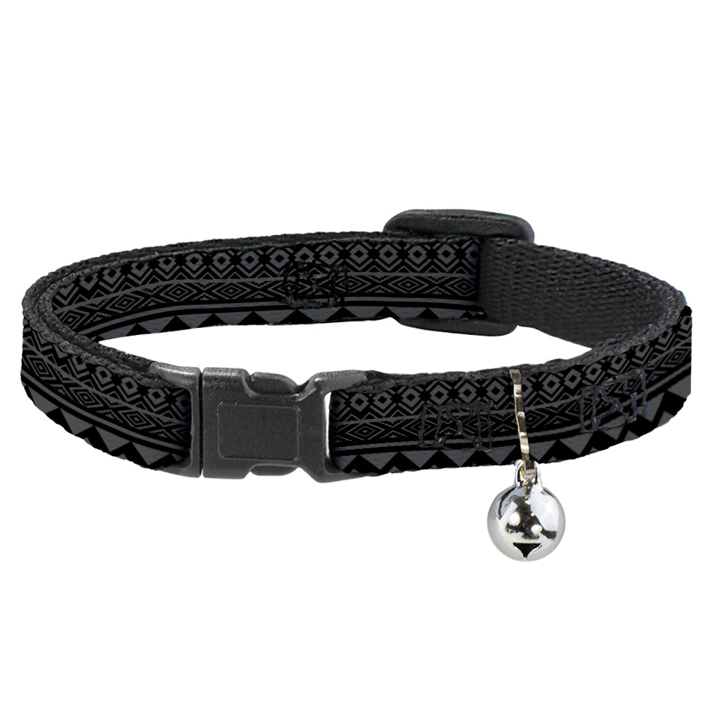 Cat Collar Breakaway - Aztec Pattern1 Gray Black Breakaway Cat Collars Buckle-Down   