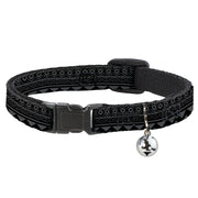 Cat Collar Breakaway - Aztec Pattern1 Gray Black Breakaway Cat Collars Buckle-Down   