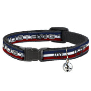Cat Collar Breakaway - Mustang Text w Tri-Bar Stripe Breakaway Cat Collars Ford   