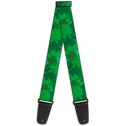 Guitar Strap - St Pat's Stacked Shamrocks Greens Guitar Straps Buckle-Down   