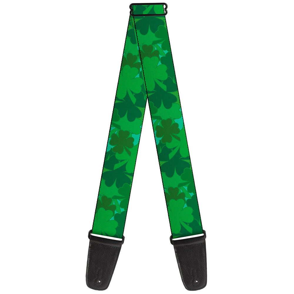 Guitar Strap - St Pat's Stacked Shamrocks Greens Guitar Straps Buckle-Down   