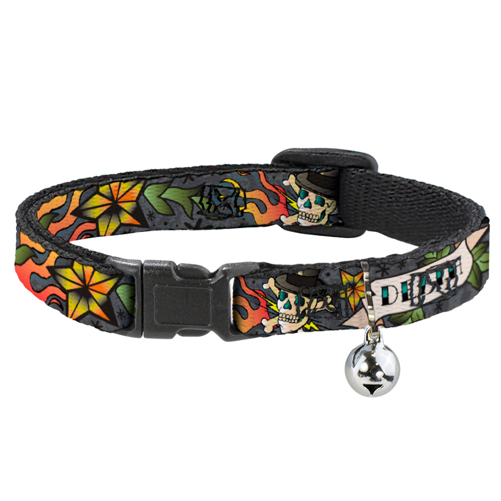 Cat Collar Breakaway - Death or Glory Gray Breakaway Cat Collars Buckle-Down   