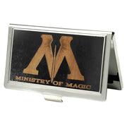 Business Card Holder - SMALL - M-MINISTRY OF MAGIC Symbol GW Black Business Card Holders Harry Potter Default Title