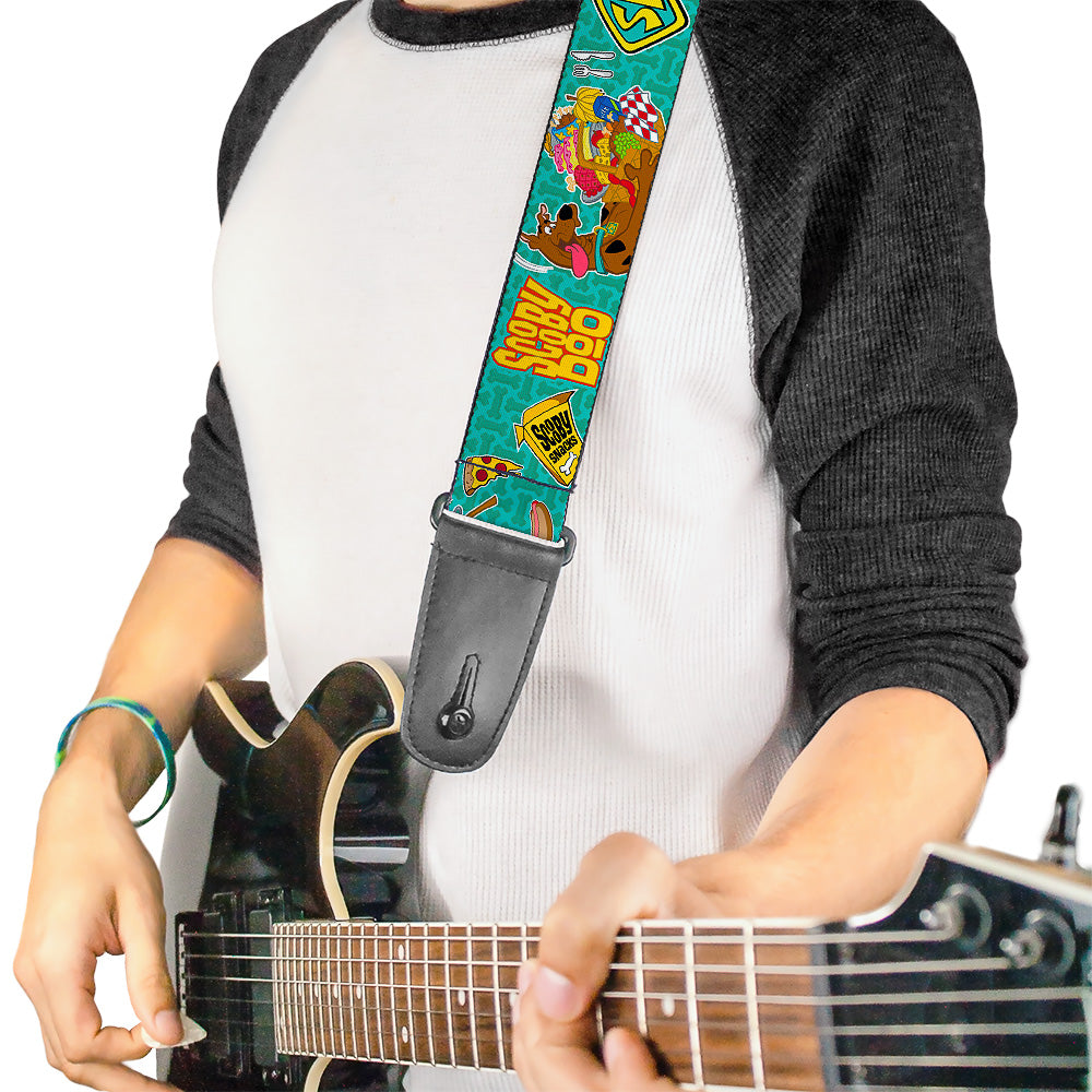 Guitar Strap - Scooby Doo & Snacks Bone Monogram Blues Guitar Straps Scooby Doo   