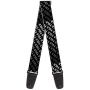Guitar Strap - YOLO Diagonal Black Gray White Guitar Straps Buckle-Down   