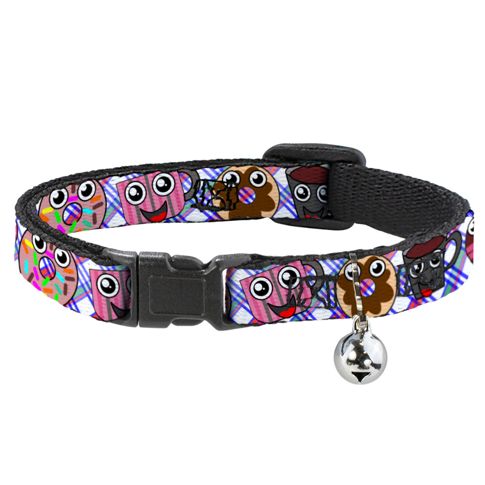 Cat Collar Breakaway - Donuts & Coffee Cartoon Breakaway Cat Collars Buckle-Down   