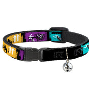 Cat Collar Breakaway - Supernatural SAVING PEOPLE-HUNTING THINGS-FAMILY BUSINESS Blocks Black Teal Gold Purple White Breakaway Cat Collars Supernatural   