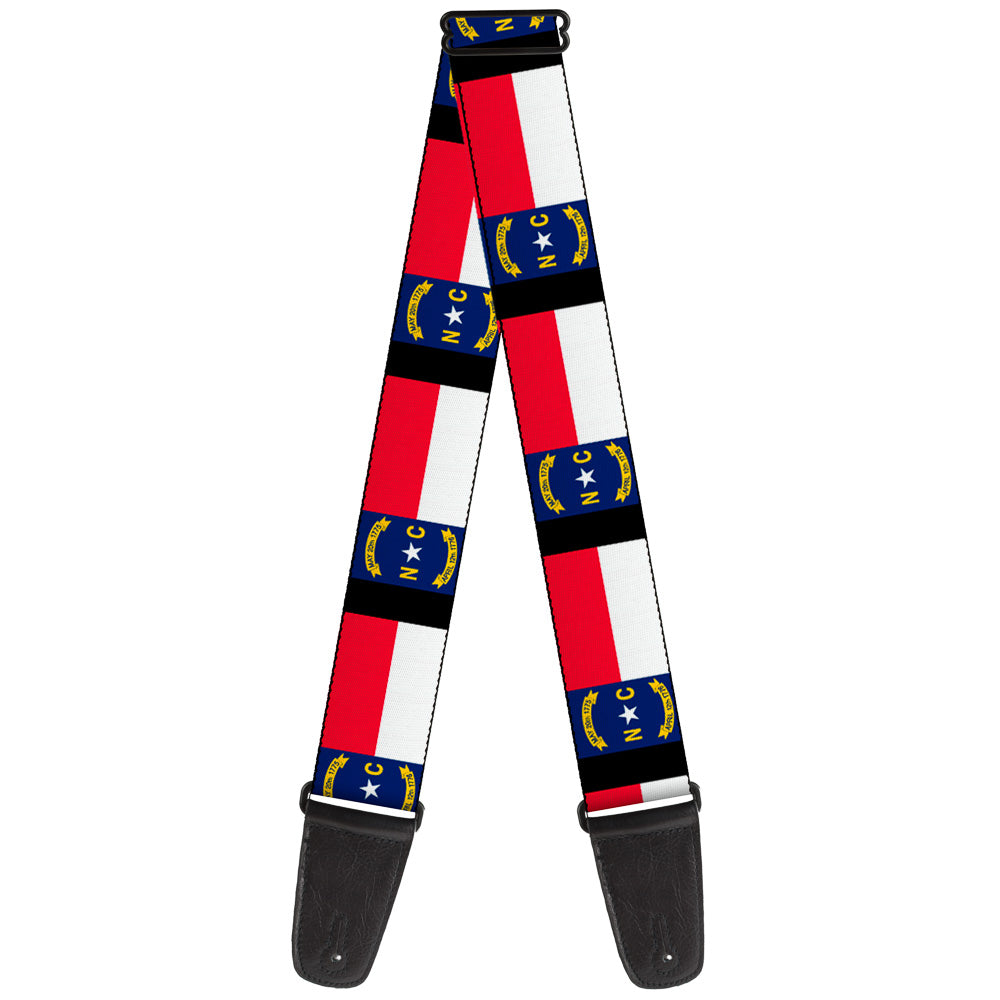 Guitar Strap - North Carolina Flag Black Guitar Straps Buckle-Down   
