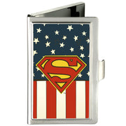Business Card Holder - SMALL - Superman Shield Americana FCG Red White Blue Yellow Business Card Holders DC Comics   