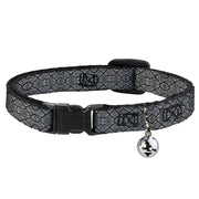 Cat Collar Breakaway - Snake Skin 3 Charcoal Black Breakaway Cat Collars Buckle-Down   