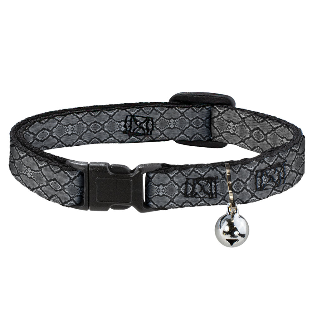 Cat Collar Breakaway - Snake Skin 3 Charcoal Black Breakaway Cat Collars Buckle-Down   