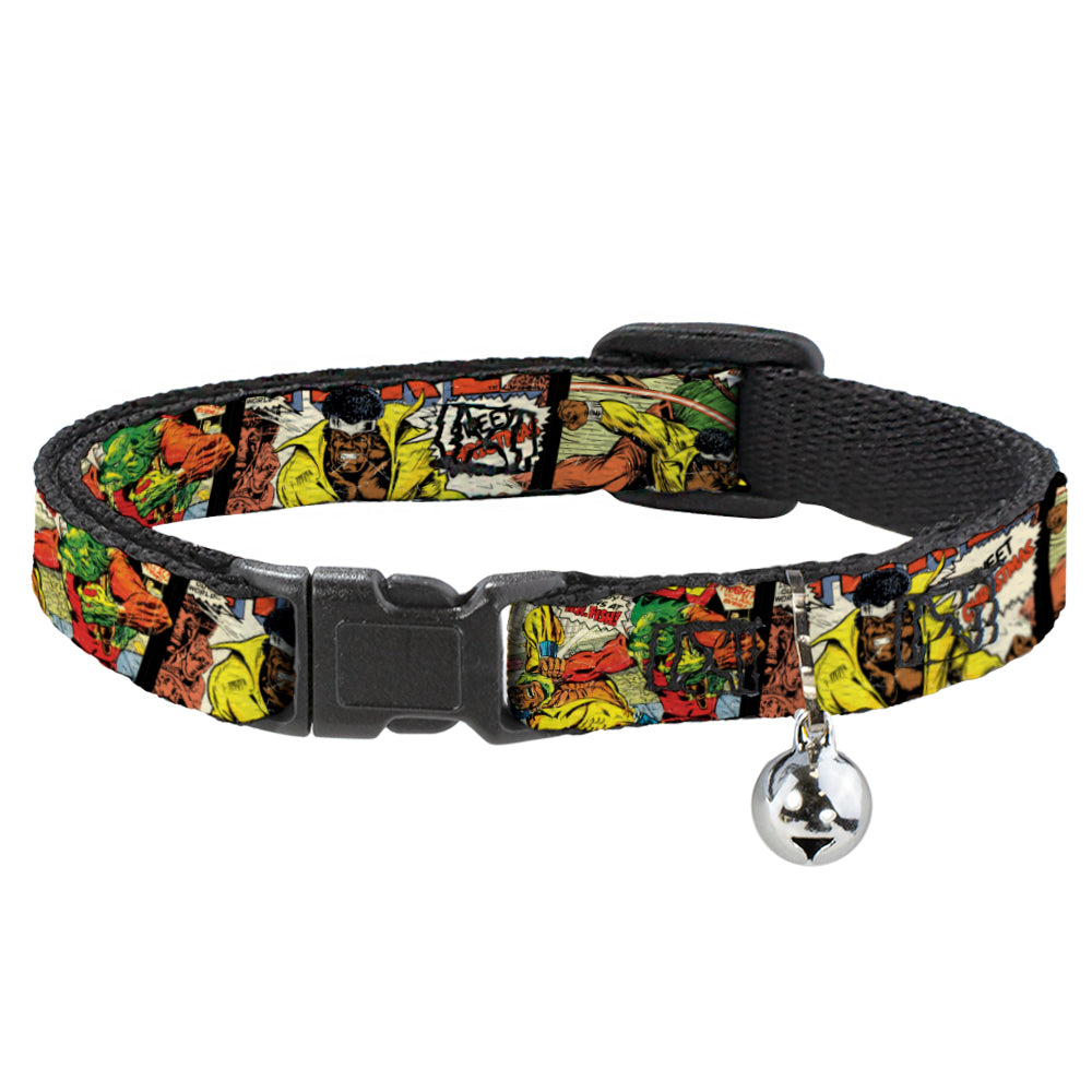 MARVEL COMICS Cat Collar Breakaway - 5-Classic Luke Cage Comic Scene Blocks Breakaway Cat Collars Marvel Comics   