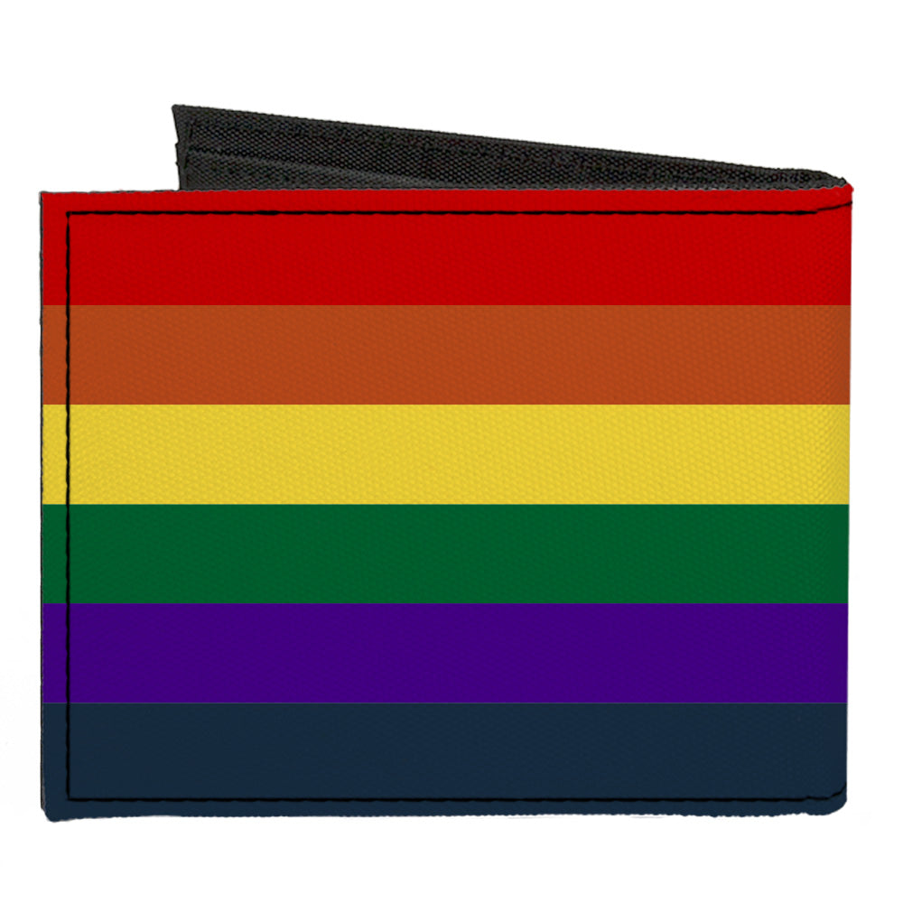 Canvas Bi-Fold Wallet - Rainbow Canvas Bi-Fold Wallets Buckle-Down   