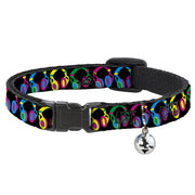 Cat Collar Breakaway - Headphones Black Neon Breakaway Cat Collars Buckle-Down   