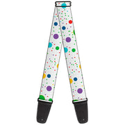 Guitar Strap - Dots Grid2 White Gray Multi Color Guitar Straps Buckle-Down   