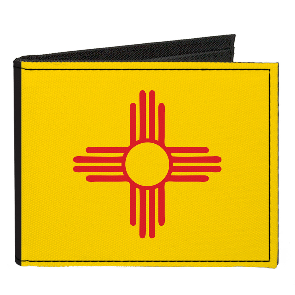 Canvas Bi-Fold Wallet - New Mexico Flag Black Canvas Bi-Fold Wallets Buckle-Down   