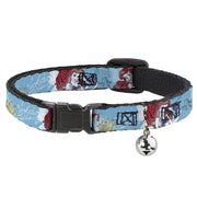 Cat Collar Breakaway - ARIEL Sketch Poses Blues Lavender Breakaway Cat Collars Disney   