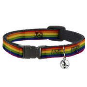 Cat Collar Breakaway - Flag Pride Distressed Rainbow Breakaway Cat Collars Buckle-Down   