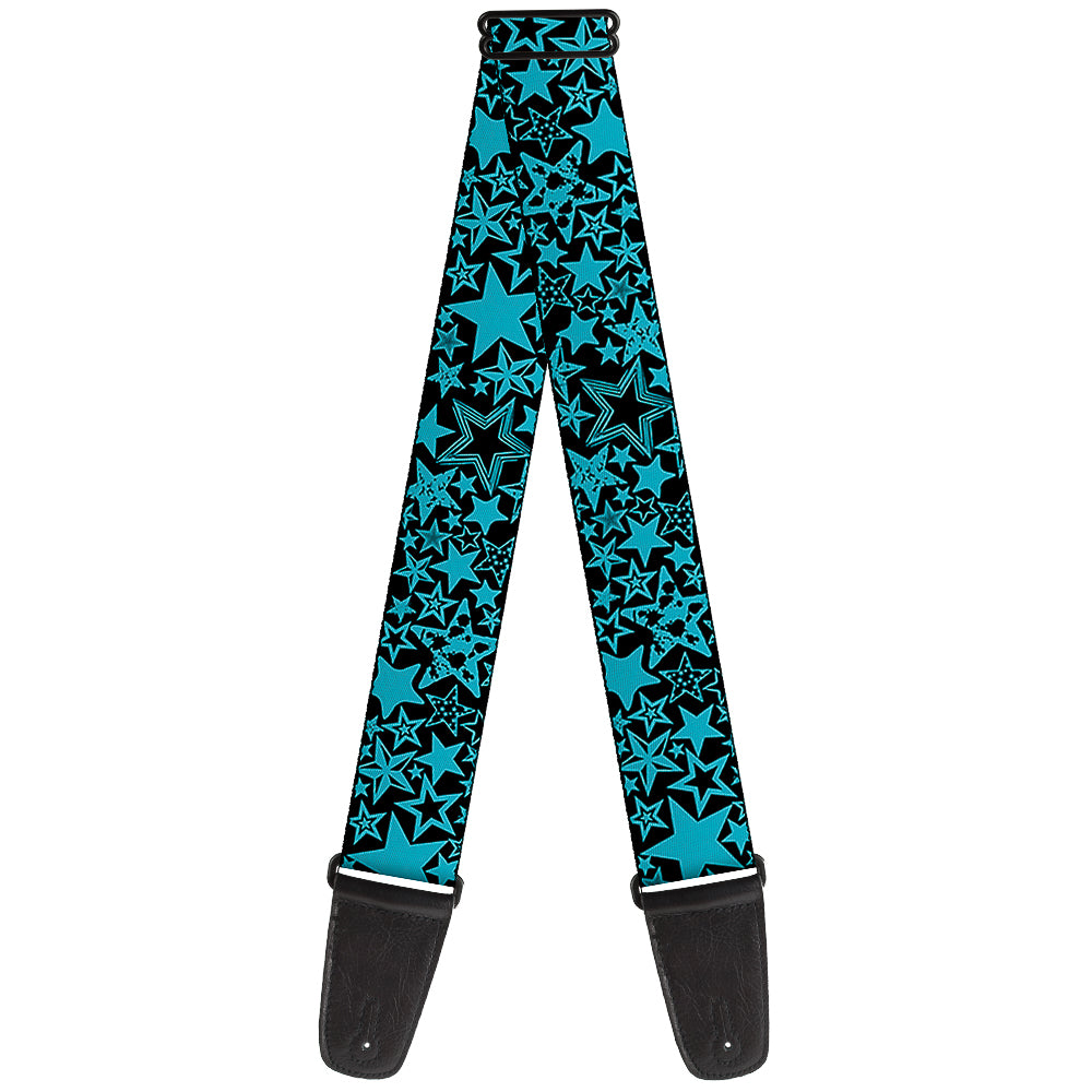 Guitar Strap - Stargazer Black Blue Guitar Straps Buckle-Down   