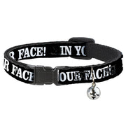 Cat Collar Breakaway - IN YOUR FACE Black White Breakaway Cat Collars Buckle-Down   