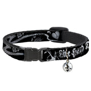 Cat Collar Breakaway - Live Hard Die Young Black White Breakaway Cat Collars Buckle-Down   