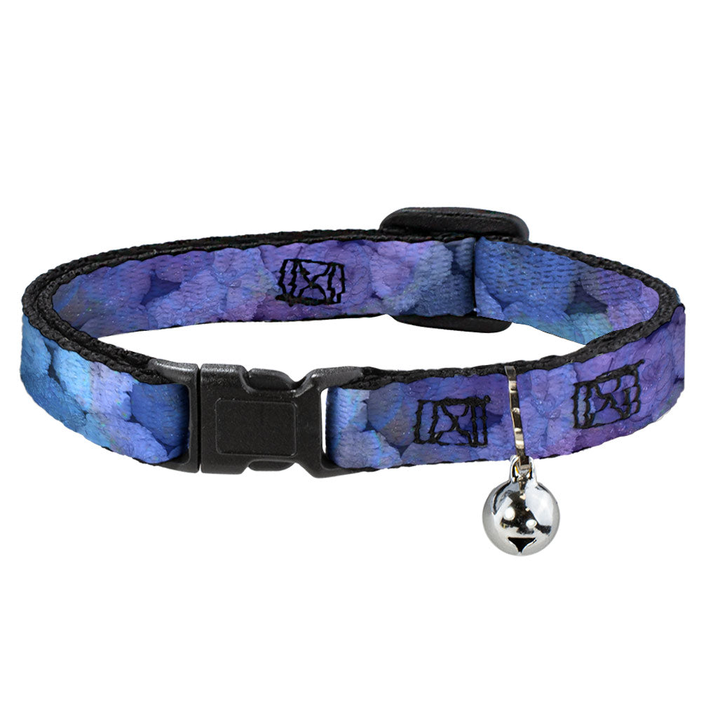 Cat Collar Breakaway - Vivid Floral Collage3 Blues Purples Breakaway Cat Collars Buckle-Down   