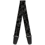 Guitar Strap - Skull Pile Black Gray Guitar Straps Buckle-Down   