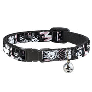 Cat Collar Breakaway - Batgirl Wonder Woman Supergirl Retro Panels Black Pink White Breakaway Cat Collars DC Comics   