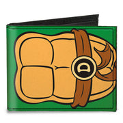 Canvas Bi-Fold Wallet - Classic TMNT Donatello Turtle Shell Greens Browns Canvas Bi-Fold Wallets Teenage Mutant Ninja Turtles