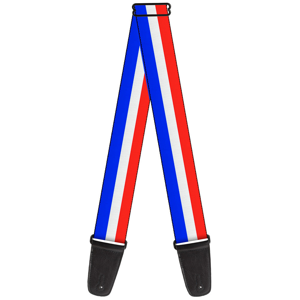 Guitar Strap - Stripes Blue White Red Guitar Straps Buckle-Down   